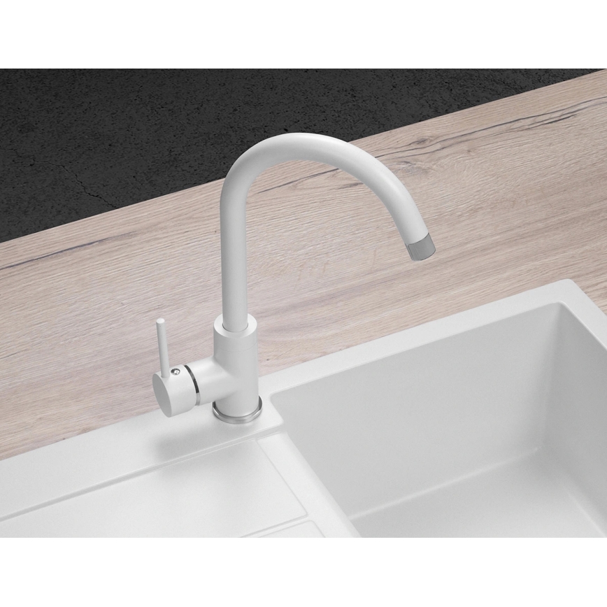 Concept BDG3334WH - Kuhinjska miješalica za sudoper 33,5 cm, granit/bijela