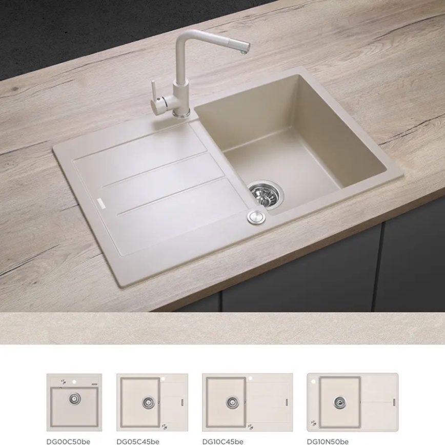 Concept BDG4327BE - Kuhinjska slavina za sudoper 27,3 cm granit/bež