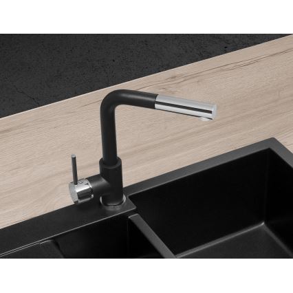 Concept BDG4527BC - Kuhinjska miješalica s izvlačivom prskalicom 26,9 cm granit/crna