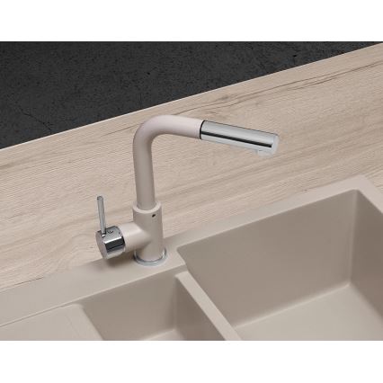 Concept BDG4527BE - Kuhinjska slavina s izvlačivim tušem 26,9 cm granit/bež