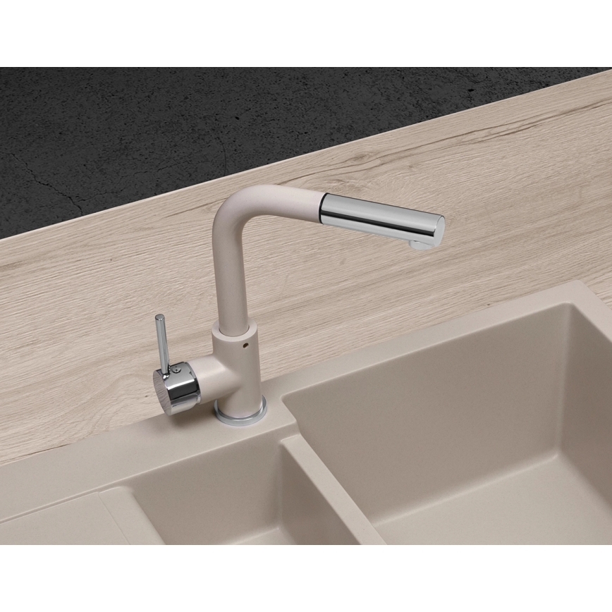 Concept BDG4527BE - Kuhinjska slavina s izvlačivim tušem 26,9 cm granit/bež