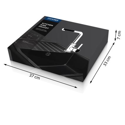 Concept BDG4527BE - Kuhinjska slavina s izvlačivim tušem 26,9 cm granit/bež