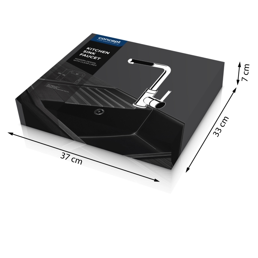 Concept BDG4527DG - Kuhinjska slavina s izvlačnom prskalicom 26,9 cm granit/tamnosiva