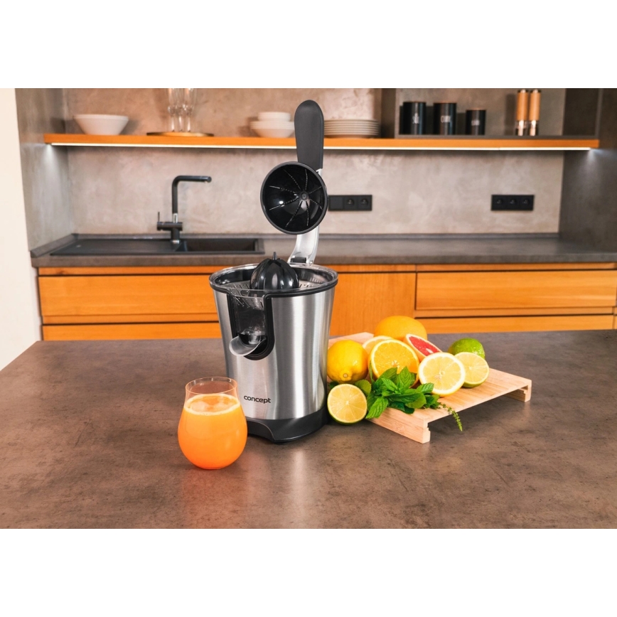 Concept CE3520 - Preša za citruse s polugom 0,75 l 160W/230V nehrđajući čelik