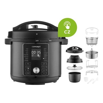 Concept CK8000 - Višenamjenski električni lonac na tlak i zračna friteza 5,6 l 11 u 1 1500W/230V crna