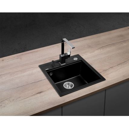 Concept DG00C50BC - Kuhinjski sudoper CUBIS 49x51 cm granit/crna