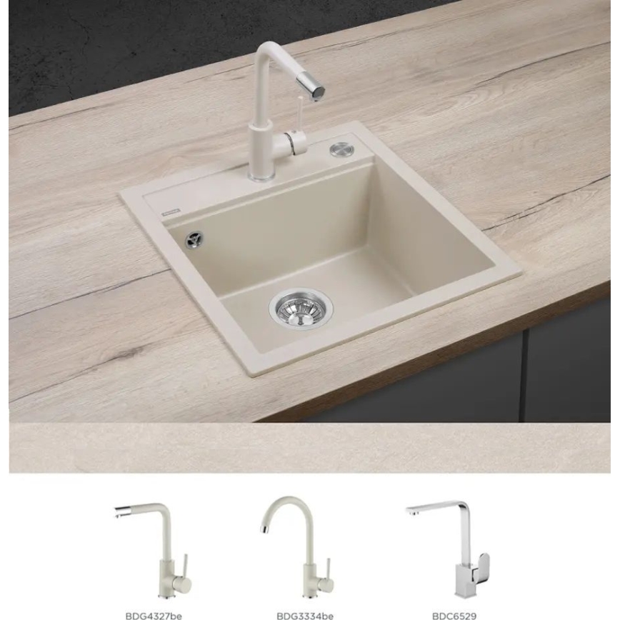 Concept DG00C50BE - Kuhinjski sudoper CUBIS 49x51 cm granit/bež