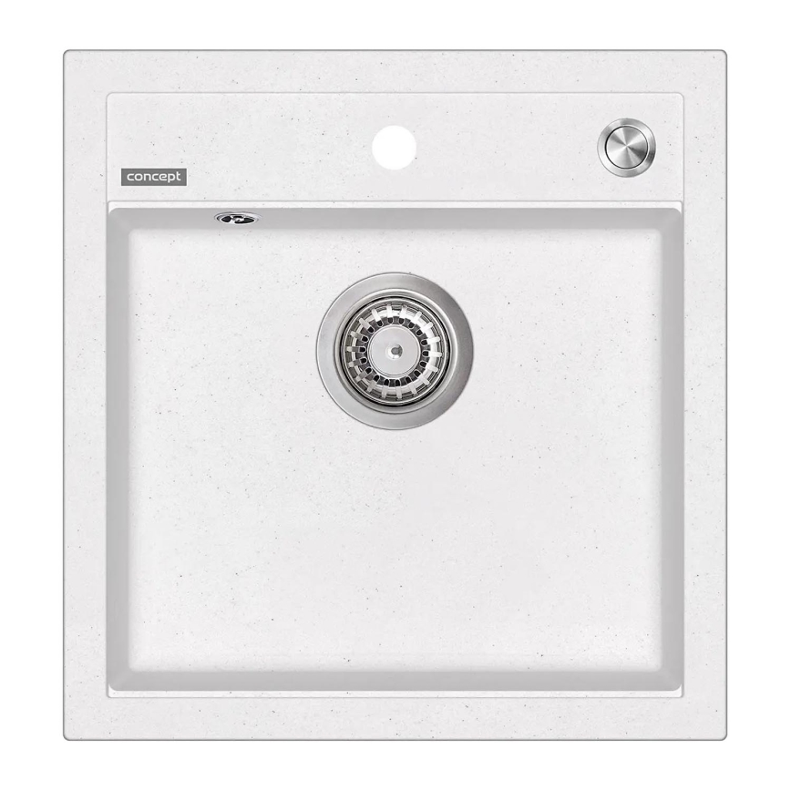 Concept DG00C50WH - Kuhinjski sudoper CUBIS 49x51 cm granit/bijela