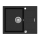 Concept DG05C45BC - Kuhinjski sudoper CUBIS 50x62 cm granit/crna