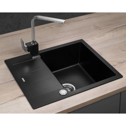 Concept DG05C45BC - Kuhinjski sudoper CUBIS 50x62 cm granit/crna