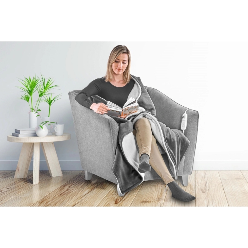 Concept DV7420 - Električna grijaća deka 160W/230V 180x130 cm siva/bijela