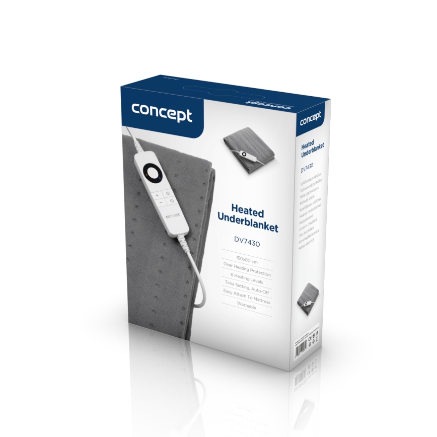 Concept DV7430 - Električna grijaća prostirka 100W/230V 150x80 cm siva