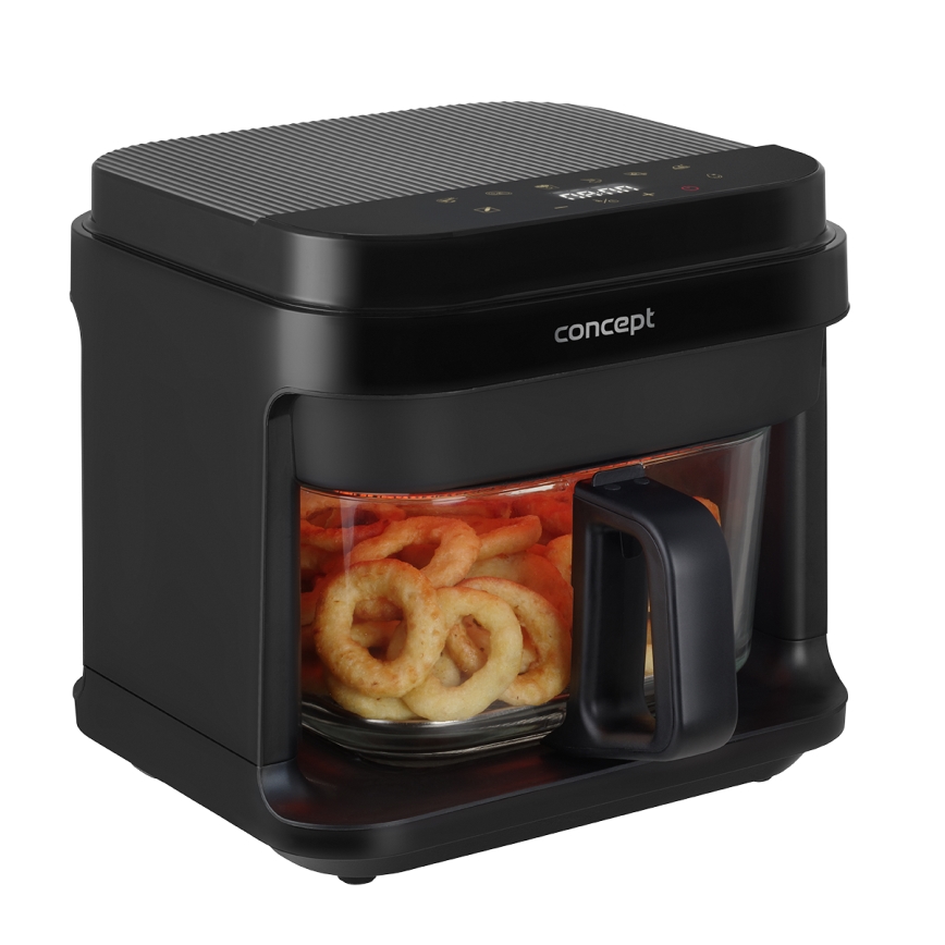 Concept FR5500 - Friteza na vrući zrak GLASS & FAST 5,5 l 1200W/230V crna