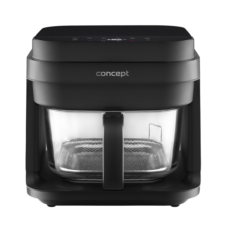 Concept FR5500 - Friteza na vrući zrak GLASS & FAST 5,5 l 1200W/230V crna