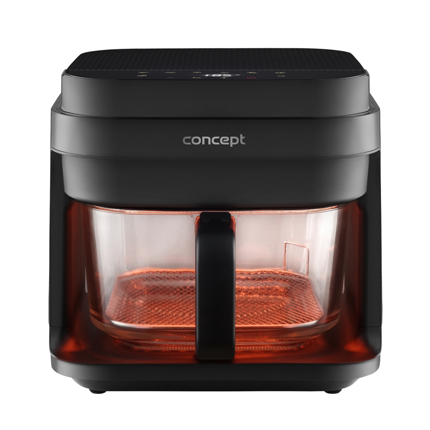 Concept FR5500 - Friteza na vrući zrak GLASS & FAST 5,5 l 1200W/230V crna
