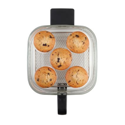 Concept FR5500 - Friteza na vrući zrak GLASS & FAST 5,5 l 1200W/230V crna
