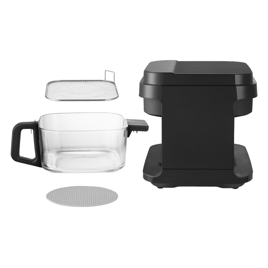 Concept FR5500 - Friteza na vrući zrak GLASS & FAST 5,5 l 1200W/230V crna