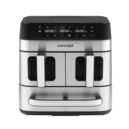 Concept FR9000 - Friteza na vrući zrak PIZZA TRIO 18,5 l 2700W/230V nehrđajući čelik/crna