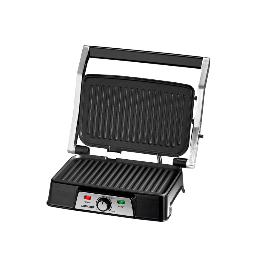 Concept ge2005 - Kontaktni roštilj 1500W/230V nehrđajući/crna