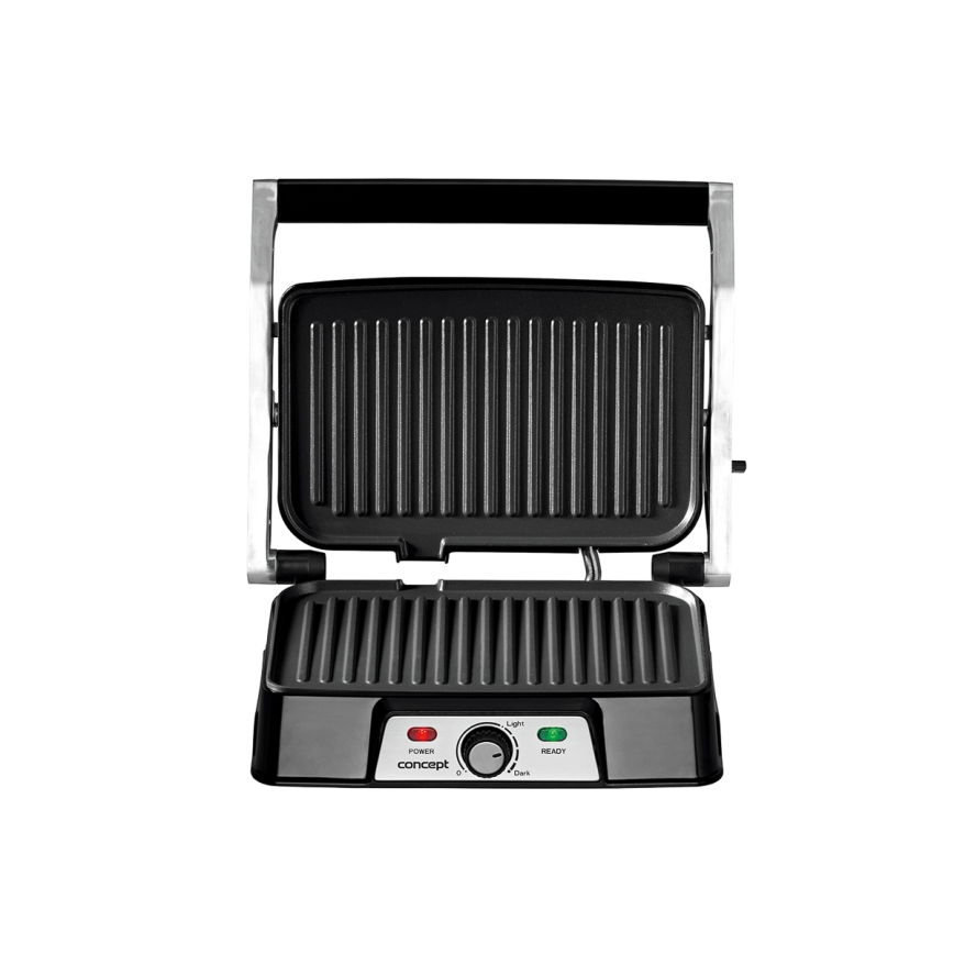 Concept ge2005 - Kontaktni roštilj 1500W/230V nehrđajući/crna
