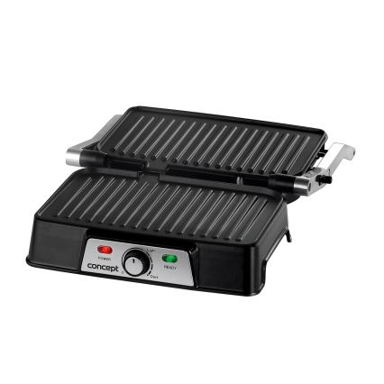 Concept ge2005 - Kontaktni roštilj 1500W/230V nehrđajući/crna