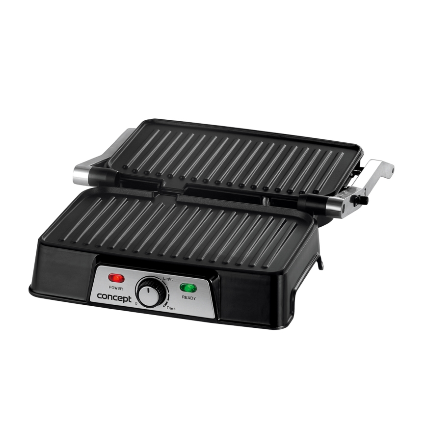 Concept ge2005 - Kontaktni roštilj 1500W/230V nehrđajući/crna