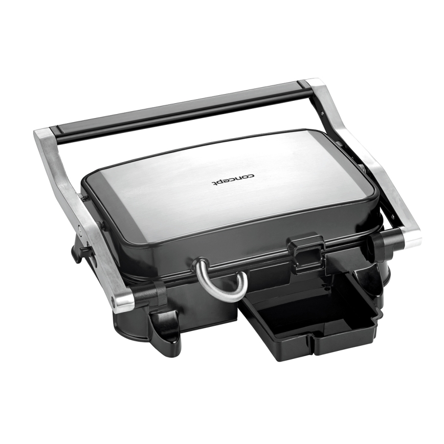 Concept ge2005 - Kontaktni roštilj 1500W/230V nehrđajući/crna