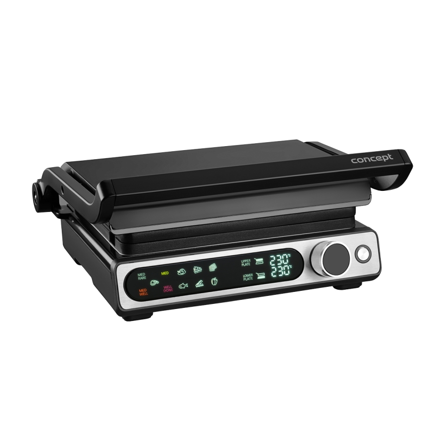 Concept ge3500 - Kontaktni roštilj s temperaturnim sondom 2000W/230V crni