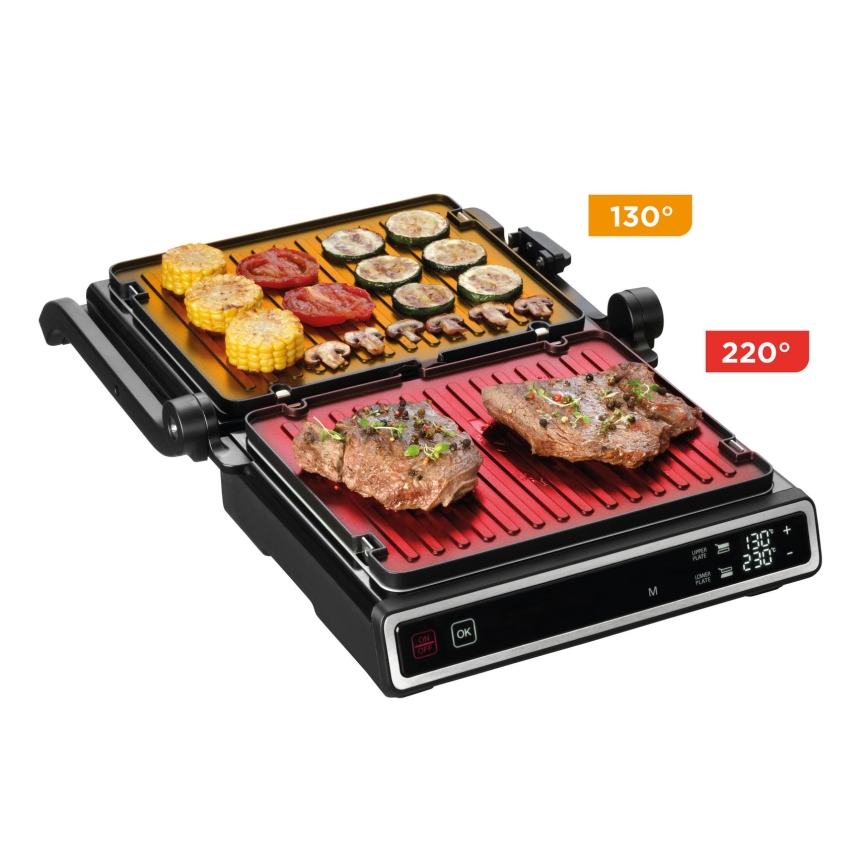 Concept ge3550 - Kontaktni roštilj s temperaturnim sondom 2000W/230V crni