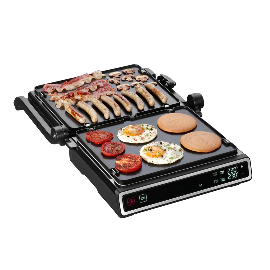 Concept ge3550 - Kontaktni roštilj s temperaturnim sondom 2000W/230V crni
