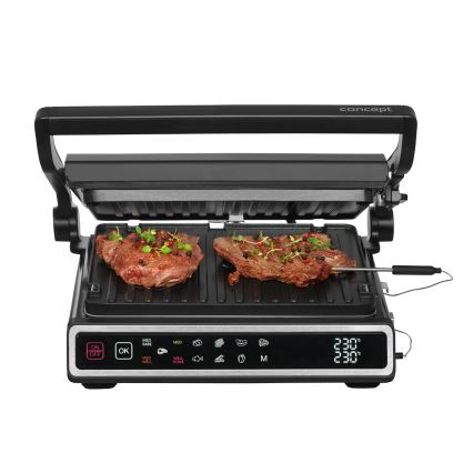Concept ge3550 - Kontaktni roštilj s temperaturnim sondom 2000W/230V crni