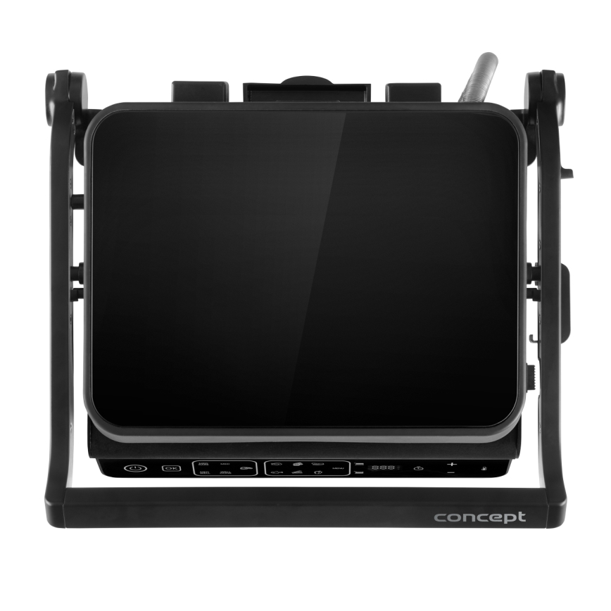 Concept ge3600 - Kontaktni roštilj s temperaturnim sondom GLASS 2000W/230V crni