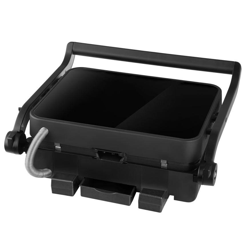 Concept ge3600 - Kontaktni roštilj s temperaturnim sondom GLASS 2000W/230V crni