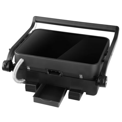 Concept ge3600 - Kontaktni roštilj s temperaturnim sondom GLASS 2000W/230V crni