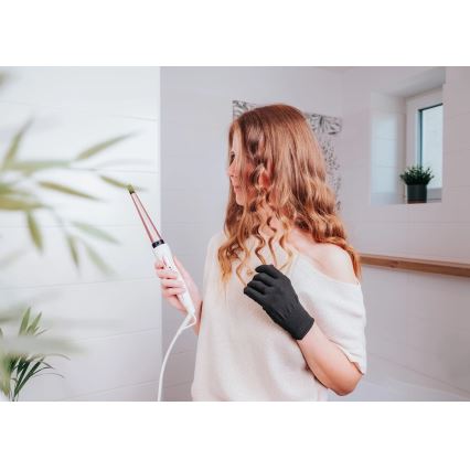 Concept KK2125 - Konusni uvijač za kosu GLAM STYLE 42W/230V bijela/ružičasto zlato