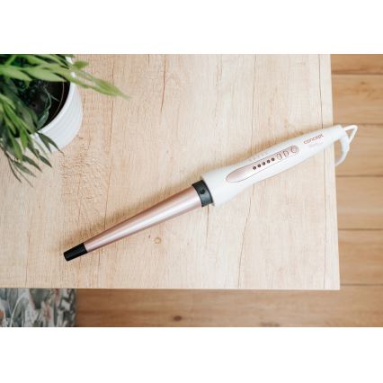 Concept KK2125 - Konusni uvijač za kosu GLAM STYLE 42W/230V bijela/ružičasto zlato