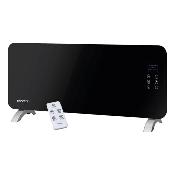Concept KS4010 - Električni konvektor/grijač 1000/2000W IP24 crna + daljinski upravljač