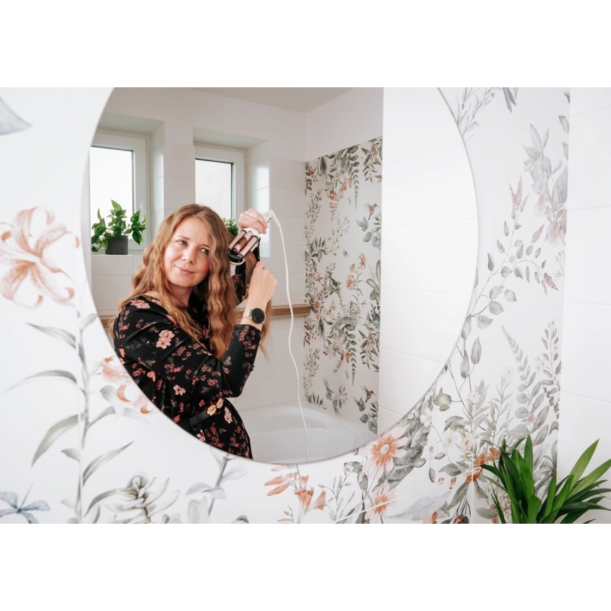 Concept KT2140 - Trostruki uvijač za kosu GLAM STYLE 100W/230V bijeli/ružičasto-zlatni