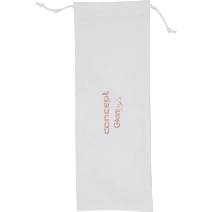 Concept KT2140 - Trostruki uvijač za kosu GLAM STYLE 100W/230V bijeli/ružičasto-zlatni