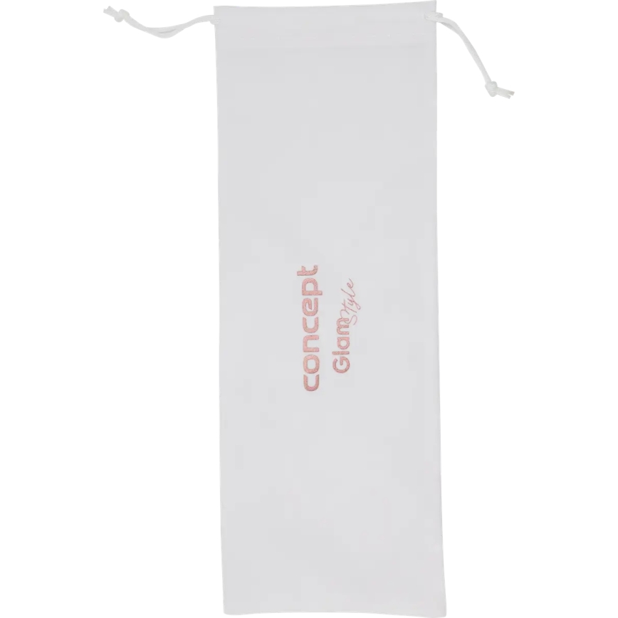 Concept KT2140 - Trostruki uvijač za kosu GLAM STYLE 100W/230V bijeli/ružičasto-zlatni