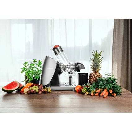 Concept LO7250 - Horizontalni šnekasti sokovnik 200W/230V crna/nehrđajući čelik