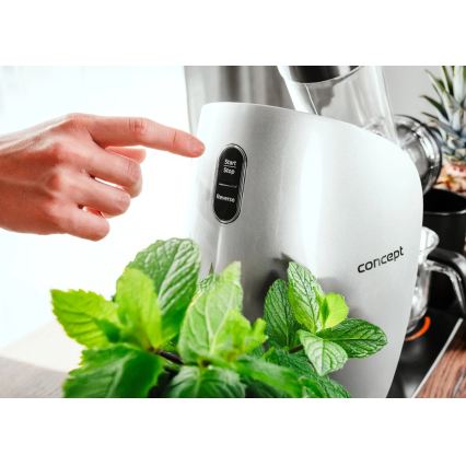 Concept LO7250 - Horizontalni šnekasti sokovnik 200W/230V crna/nehrđajući čelik