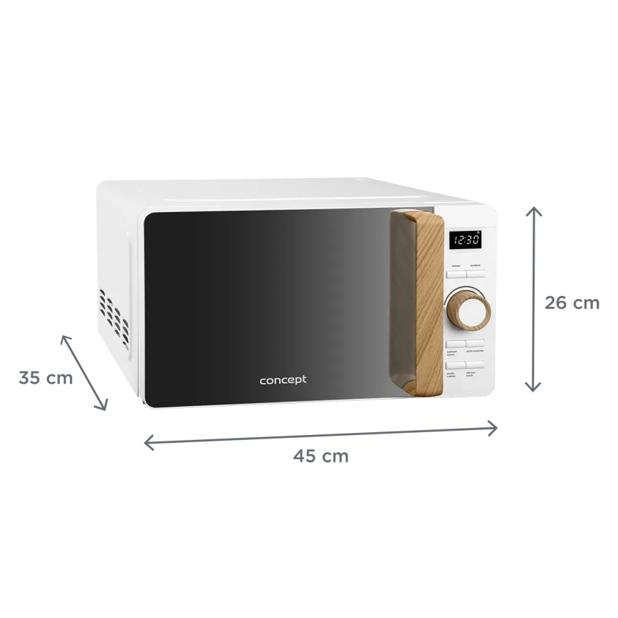 Concept MT4420wh - Mikrovalna pećnica 800W/230V 20 l bijela
