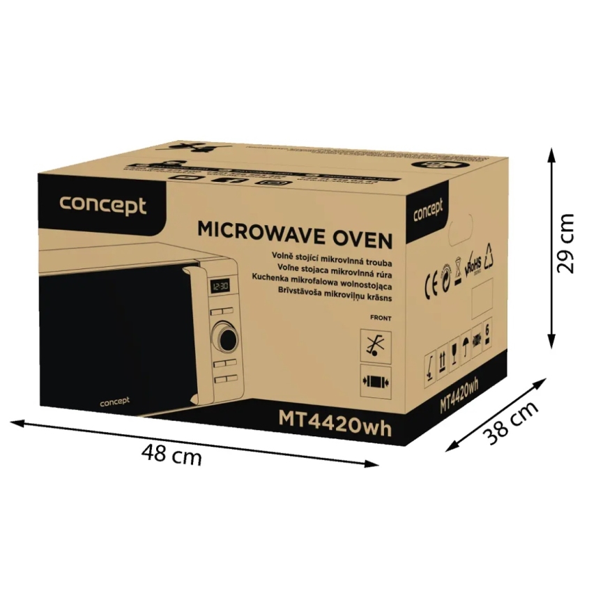 Concept MT4420wh - Mikrovalna pećnica 800W/230V 20 l bijela