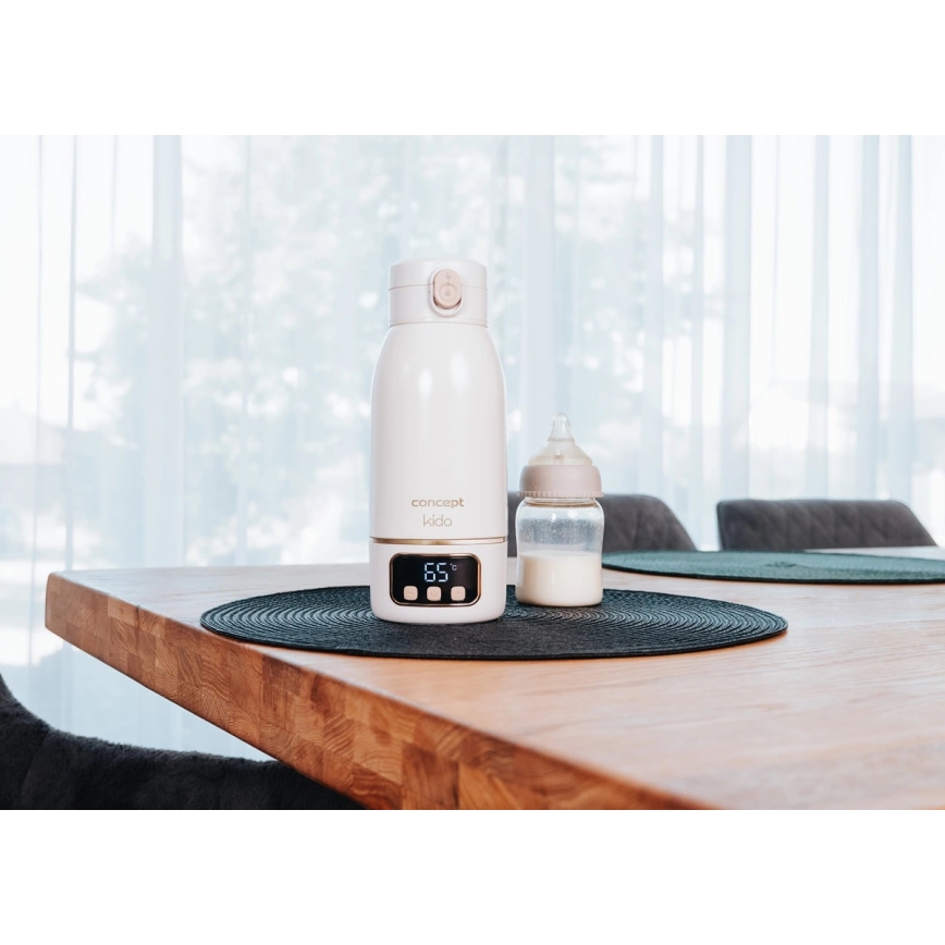 Concept OC4000 - Putni grijač za vodu i mlijeko KIDO 500 ml 36W/7,4V 5000 mAh bež