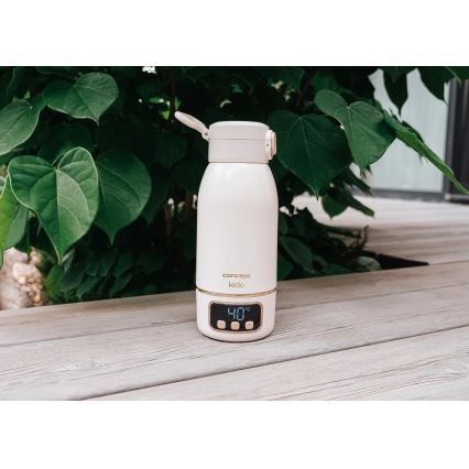 Concept OC4000 - Putni grijač za vodu i mlijeko KIDO 500 ml 36W/7,4V 5000 mAh bež