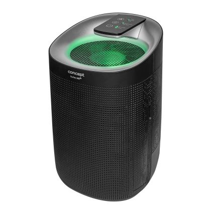 Concept OV1210 - Odvlaživač i pročistač zraka PERFECT AIR 1 l 45W/230V crna