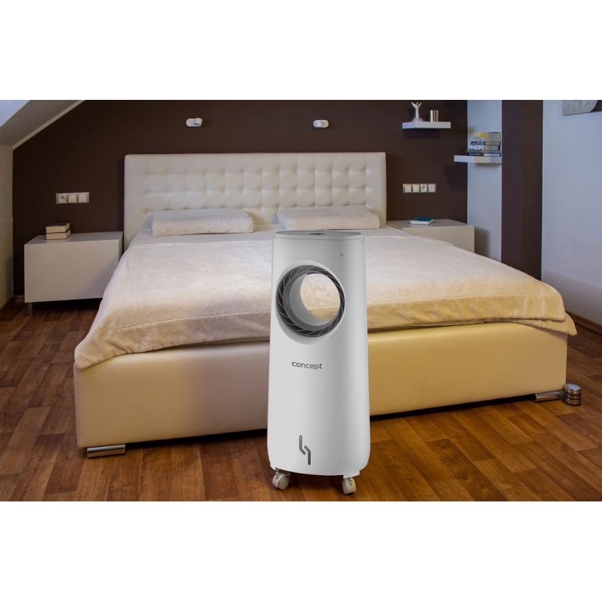 Concept OV5220 - Višenamjenski prijenosni uređaj za hlađenje zraka 4 u 1, 5 l, 80 W/230 V, bijeli + daljinski upravljač