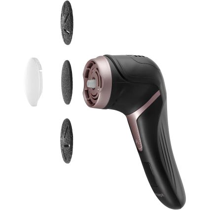 Concept PN3020 - Električna turpija za pete PERFECT SKIN 5V 1200 mAh IPX6 crna/ružičasto-zlatna