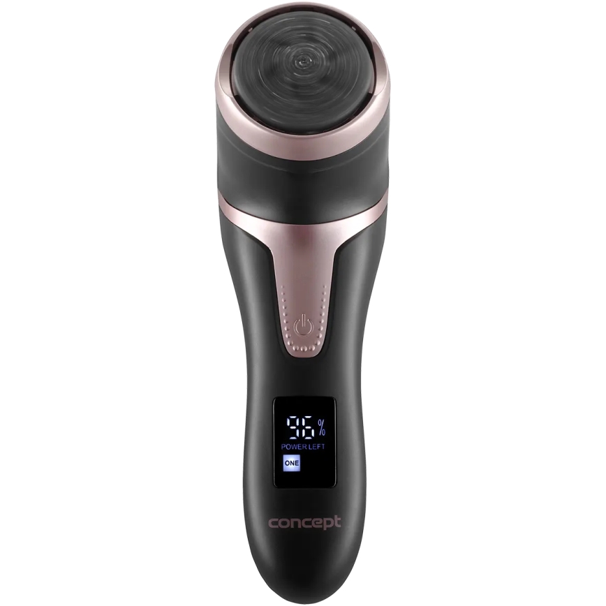 Concept PN3020 - Električna turpija za pete PERFECT SKIN 5V 1200 mAh IPX6 crna/ružičasto-zlatna